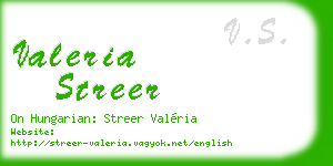 valeria streer business card